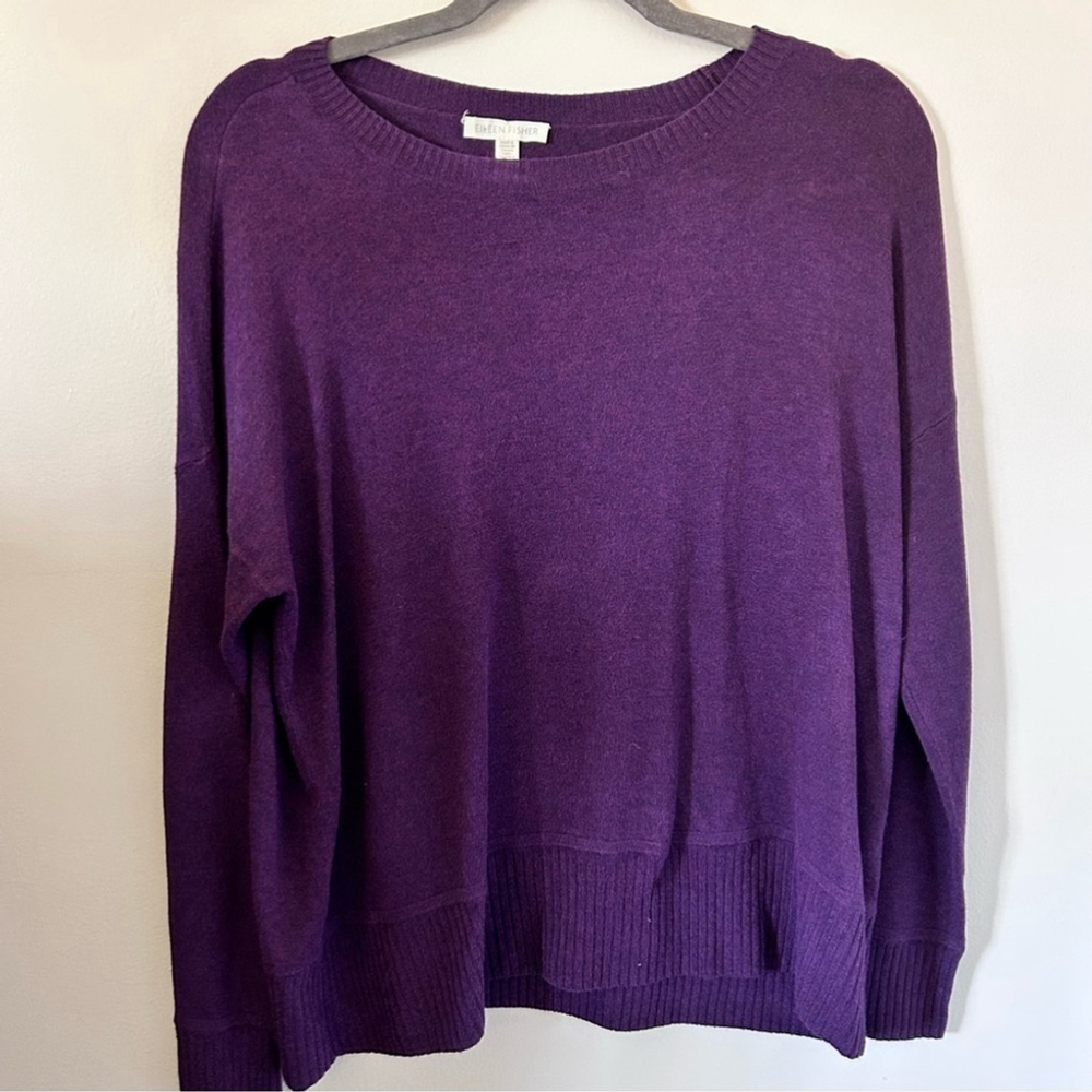 Elaine Fisher Merino Wool Purple Sweater XSmall